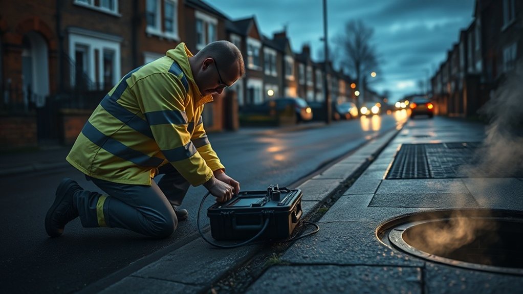 No-dig underground leak detection equipment in Clapham